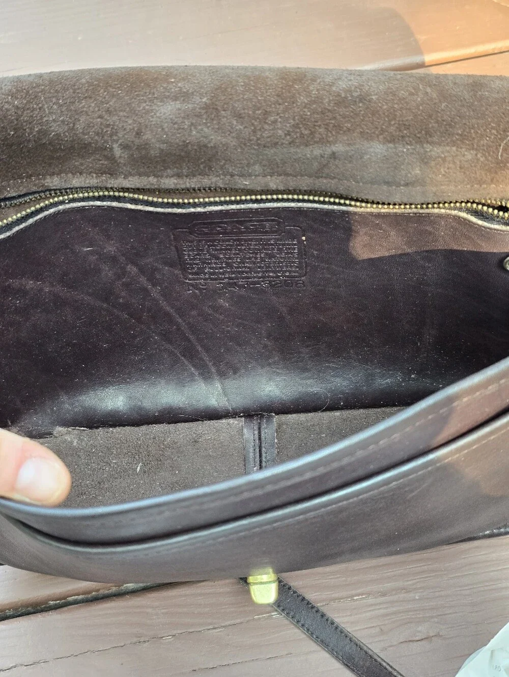VINTAGE COACH Penny Pocket Purse Dark Mahogany Crossbody